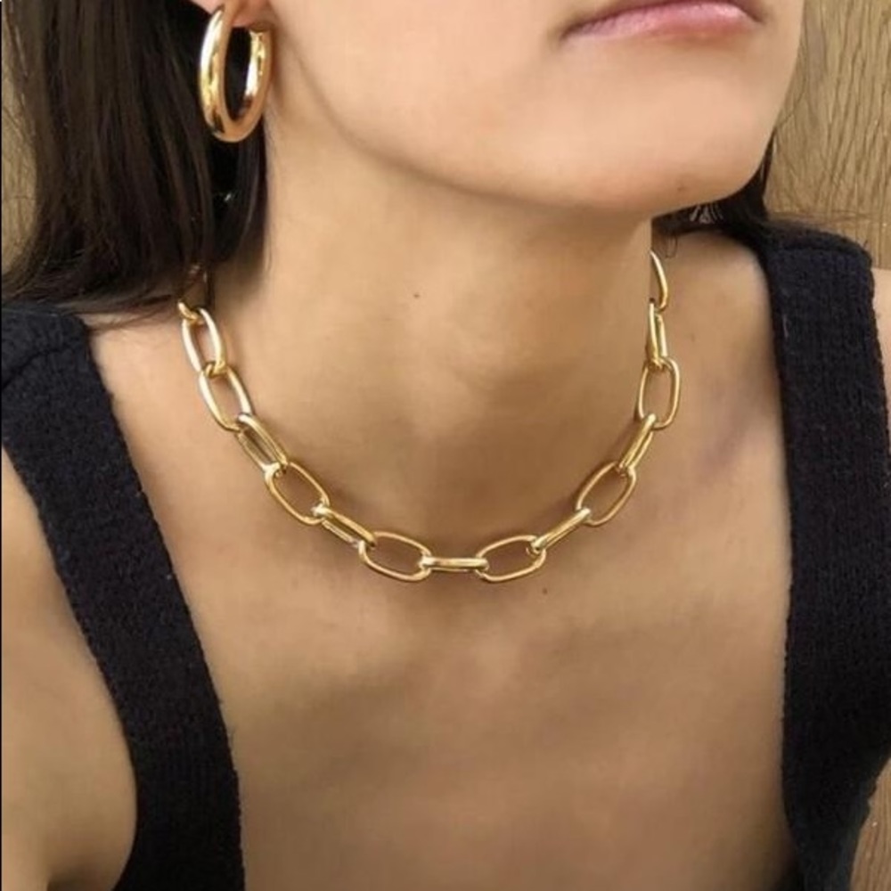 TARA CHAIN GOLD CHOKER - Picture 1 of 2